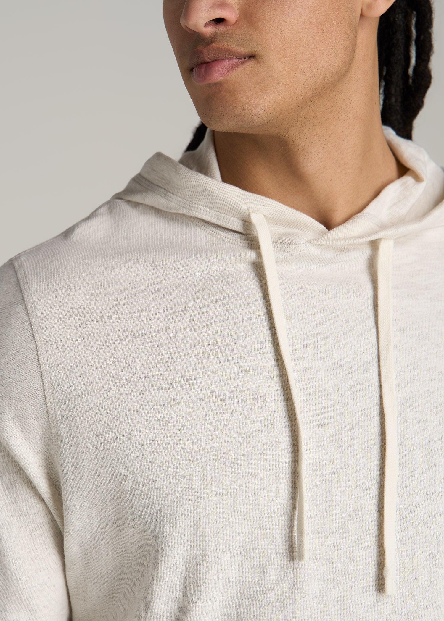 Sunwashed Slub Pullover Men's Tall Hoodie in Heathered Grey Male Product Image