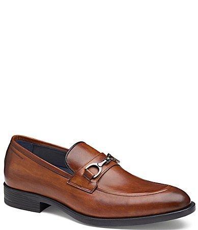 Johnston  Murphy Collection Mens Flynch Calfskin Bit Detail Loafers Product Image