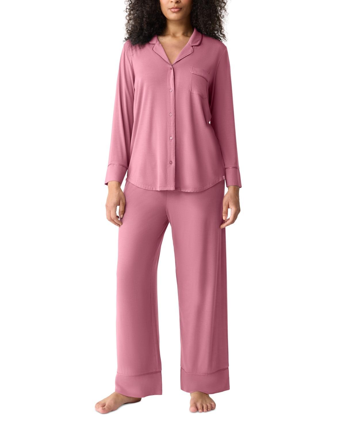 Gap GapBody Womens 2-Pc. Notch Collar Pajama Set Product Image