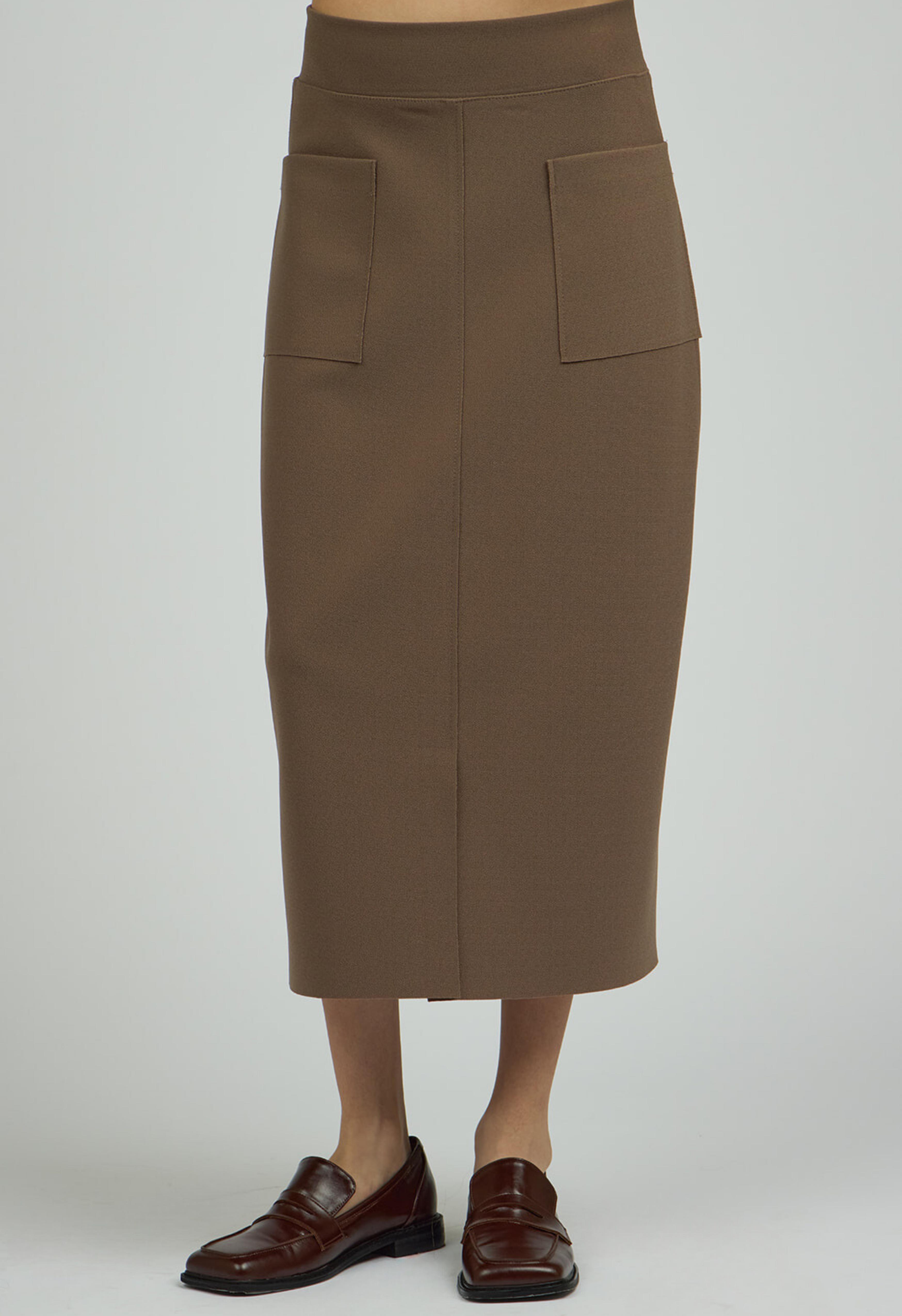 Tailored Skirt in Mocha Product Image