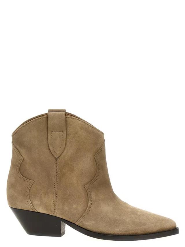 ISABEL MARANT Suede 45mm Ankle Boots In Brown Product Image