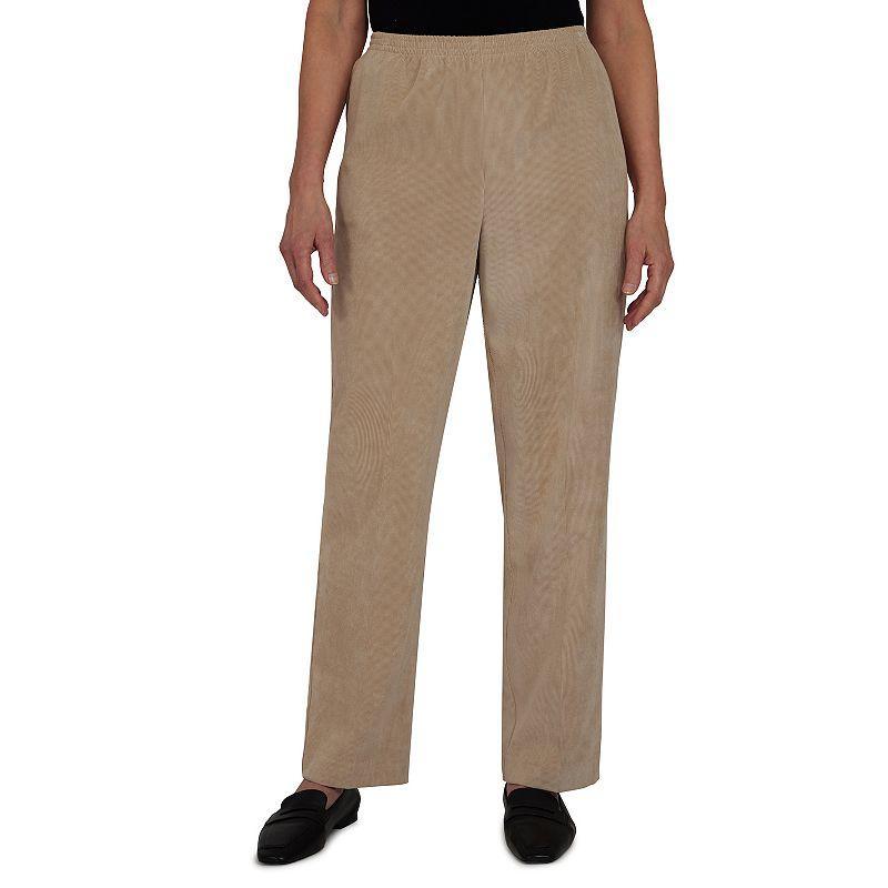 Petite Alfred Dunner Classics Corduroy Pull-On Straight-Leg Pants, Womens Product Image