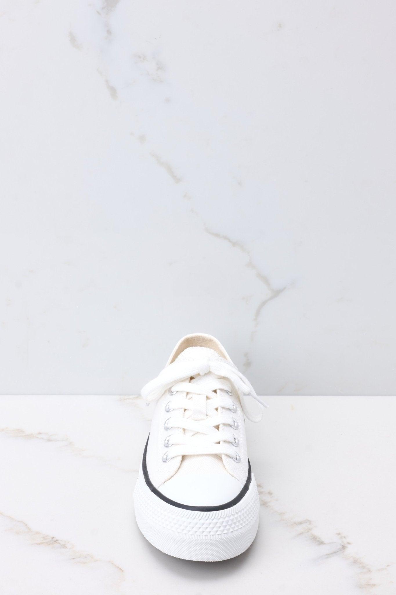 Steppin' Higher White Platform Sneakers Product Image