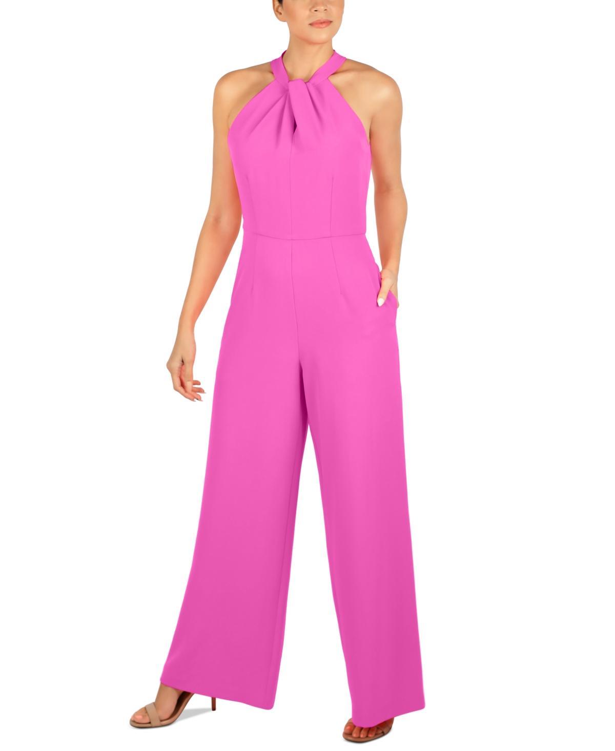 julia jordan Twist-Front Halter Jumpsuit Product Image