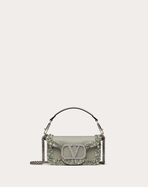 VALENTINO GARAVANI LOCÒ SMALL EMBROIDERED SHOULDER BAG Product Image