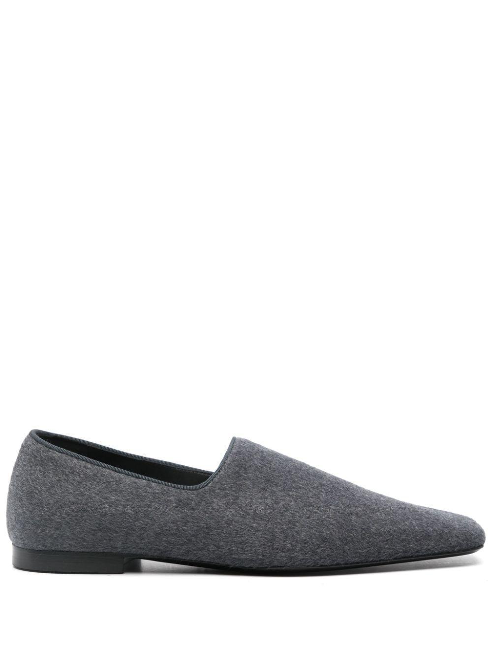 TOTÊME The Piped Loafer Grey Melange In 074 Grey Melange Product Image