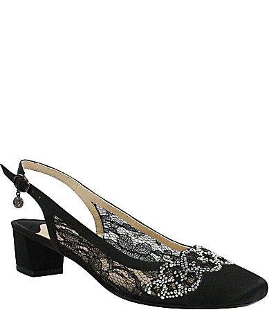 J. Rene Faleece Crystal Embellished Slingback Pump Product Image