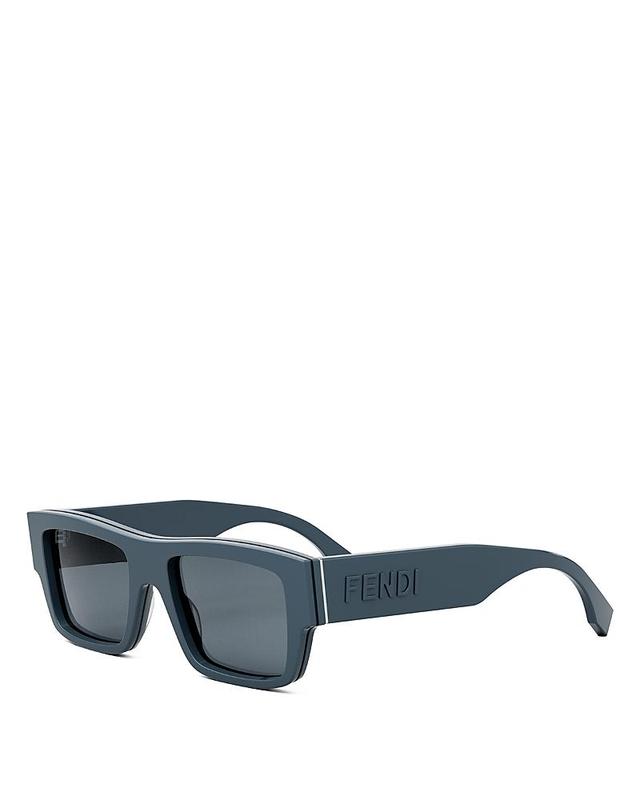 Mens Signature 53MM Rectangular Sunglasses Product Image