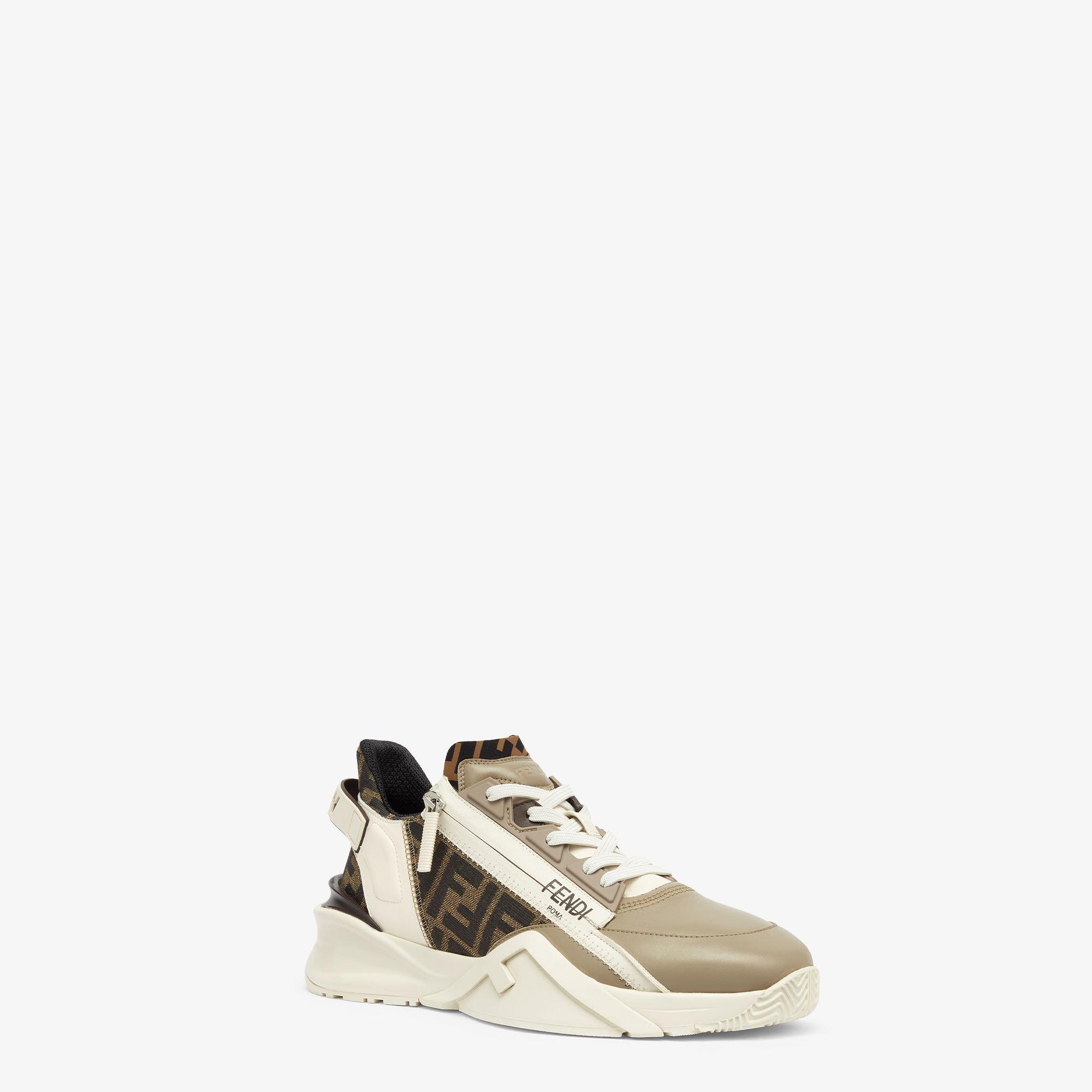 Fendi FlowBeige leather low-tops Product Image