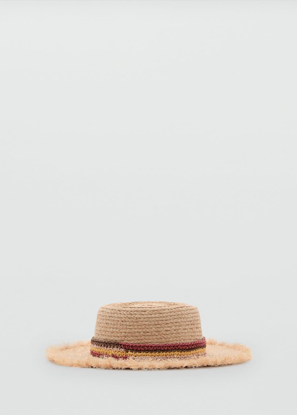 MANGO - Braided hat with ribbon - One size - Women Product Image