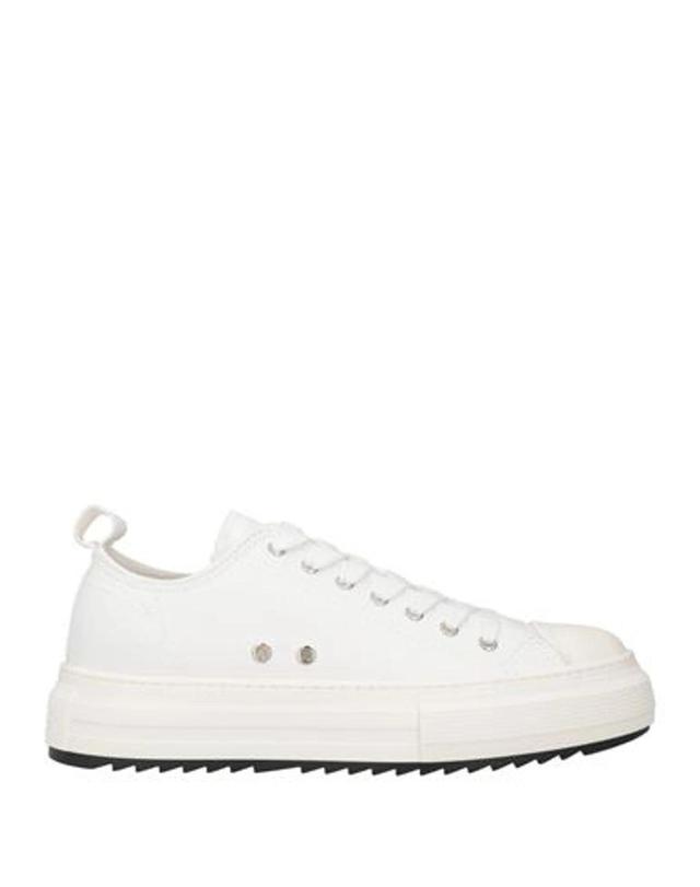 DSQUARED2 Man Sneakers White Size 11 Textile Fibers Product Image