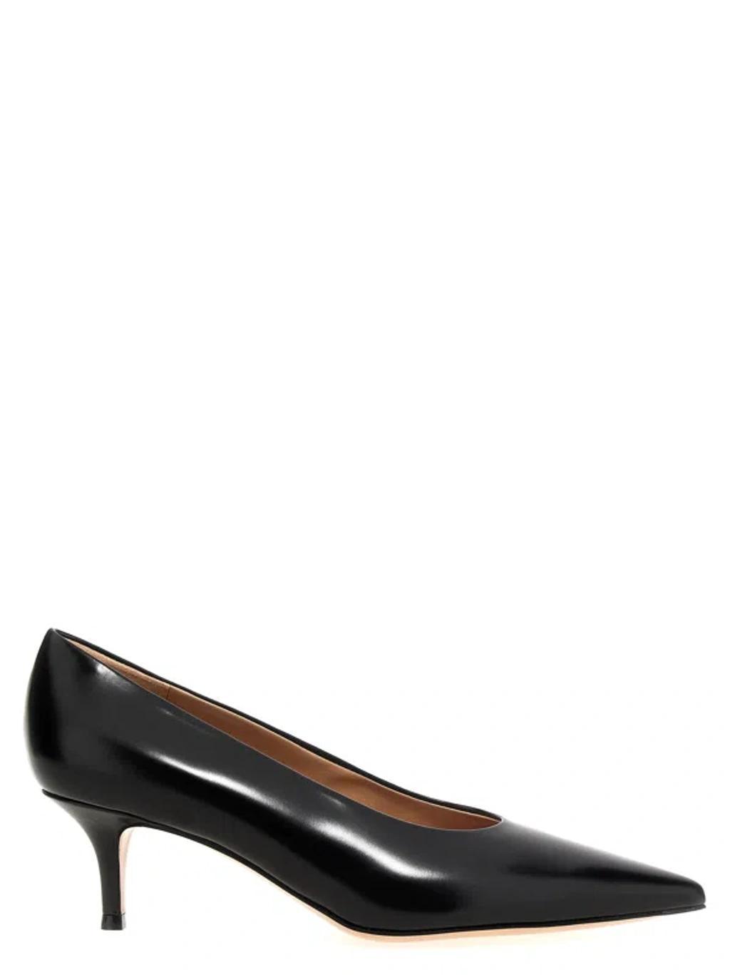 GIANVITO ROSSI Tokio Calfskin Kitten-heel Pumps In Black Product Image