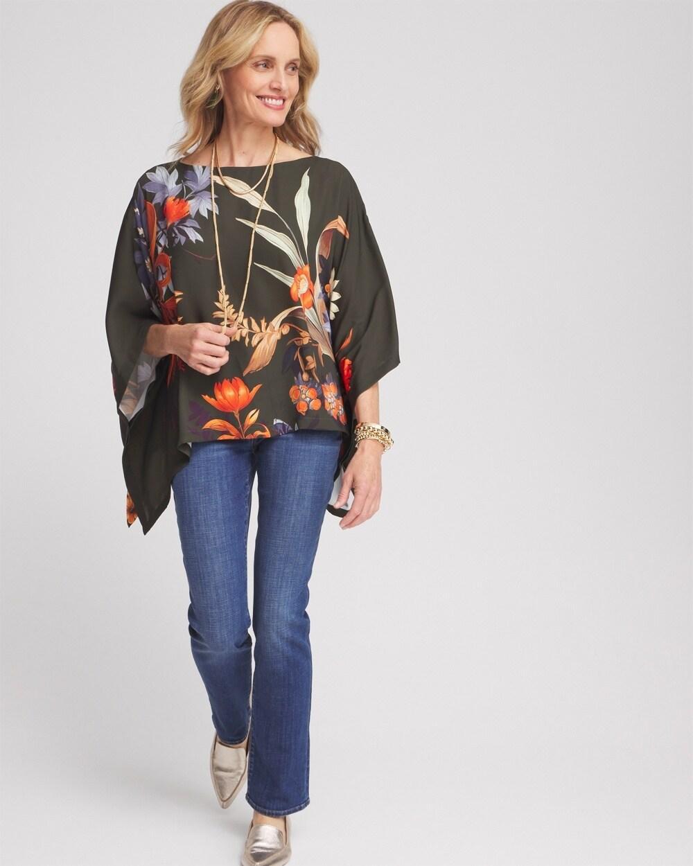 Autumn Floral Poncho Product Image