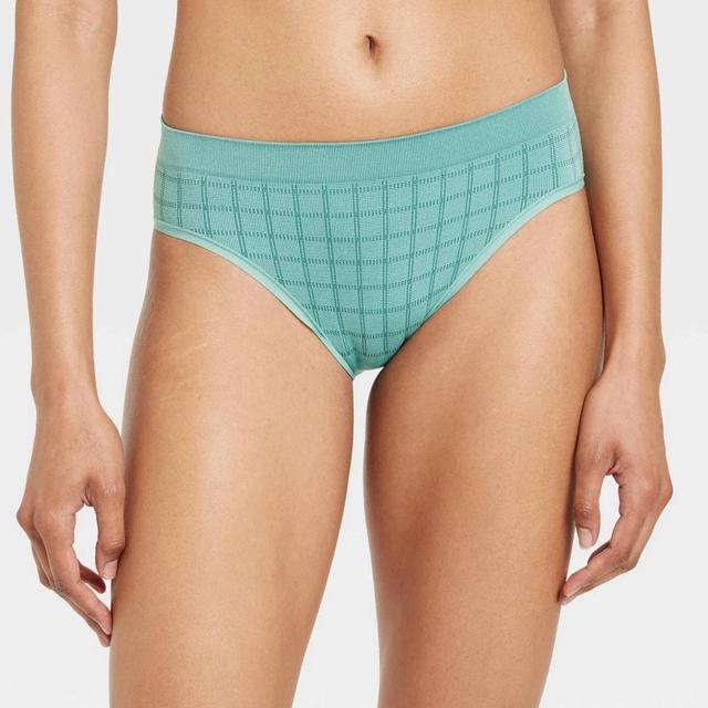 Womens Seamless Bikini Underwear - Auden Tidal Flow Plaid M Product Image