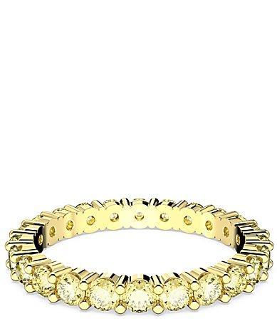 Swarovski Matrix Yellow Crystal Stack Ring in Gold Tone Product Image