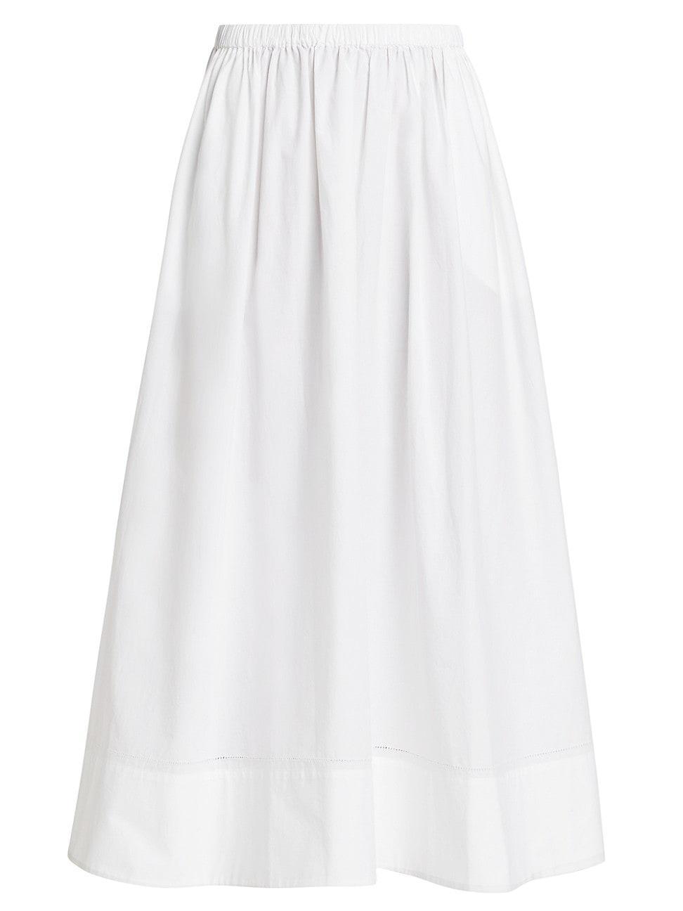 Womens Lauren Cotton Midi-Skirt product image