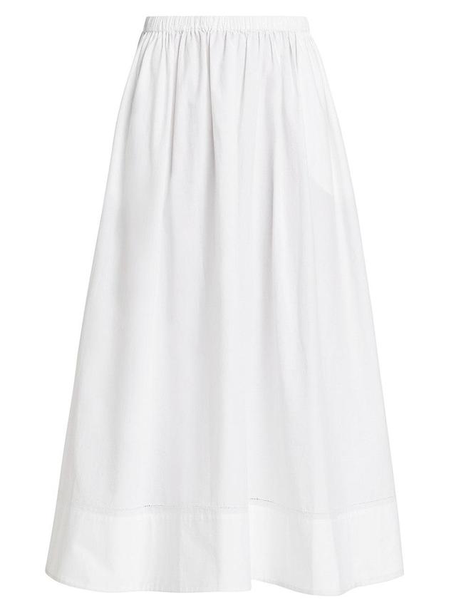 Womens Lauren Cotton Midi-Skirt Product Image