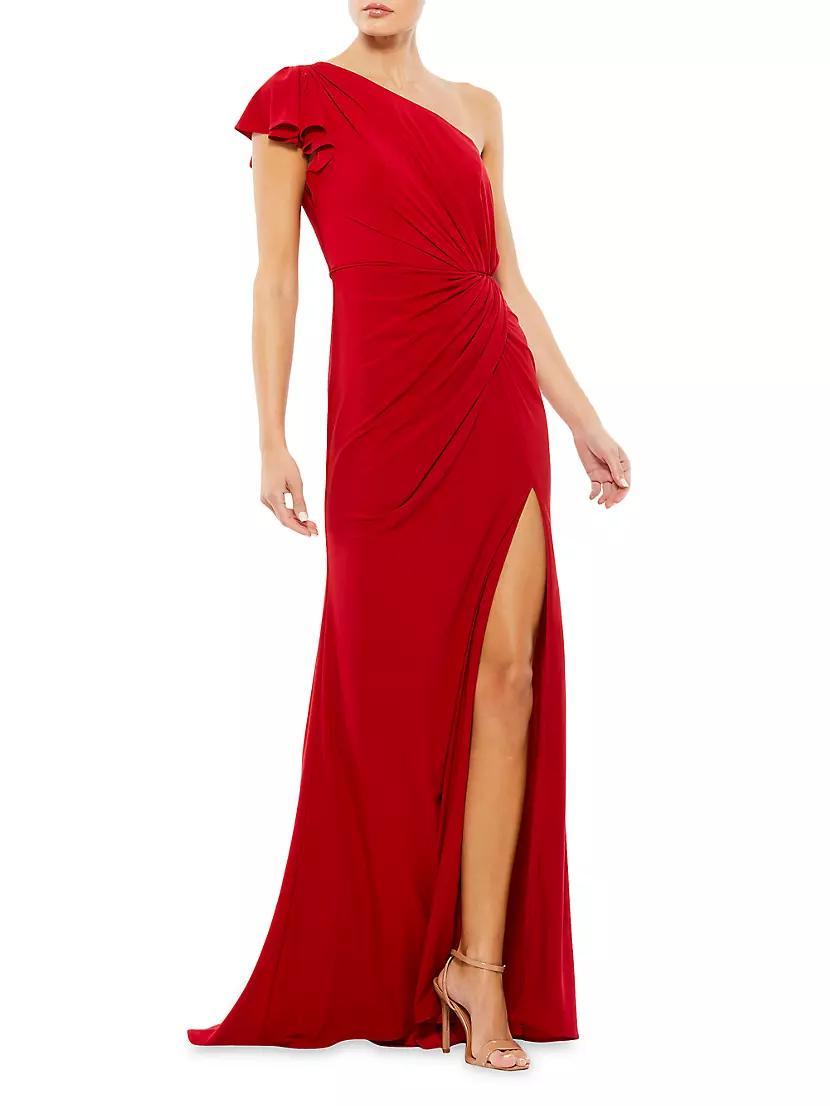 Ieena One-Shoulder Jersey Gown Product Image