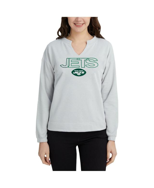 Womens Concepts Sport Gray Jacksonville Jaguars Sunray Notch Neck Long Sleeve T-shirt Product Image