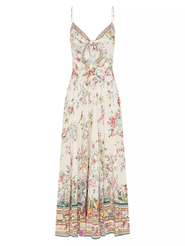 Floral Silk Maxi Dress Product Image