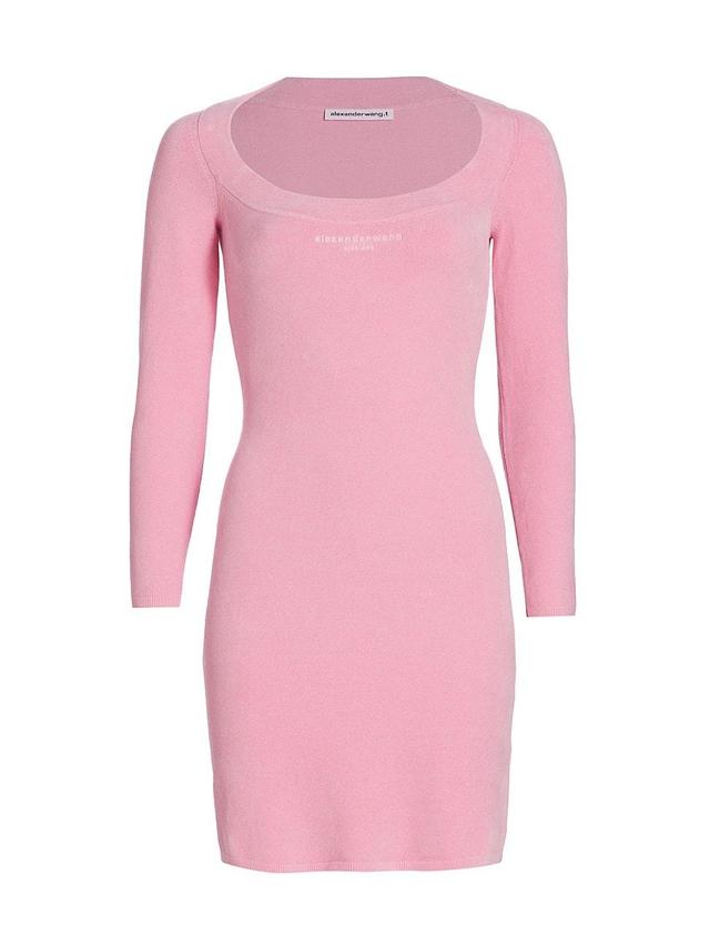 Womens Terrycloth Scoop-Neck Minidress Product Image