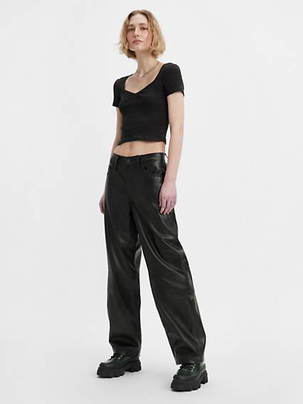 Levi's Leather Baggy Dad Women's Pants Product Image