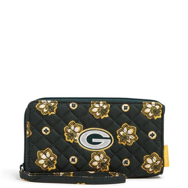 Vera Bradley NFL RFID Front Zip Wristlet Women in Green Bay Packers Bandana Product Image