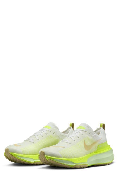 NIKE Mens  Zoomx Invincible Run Flyknit 3 In White/team Gold Product Image