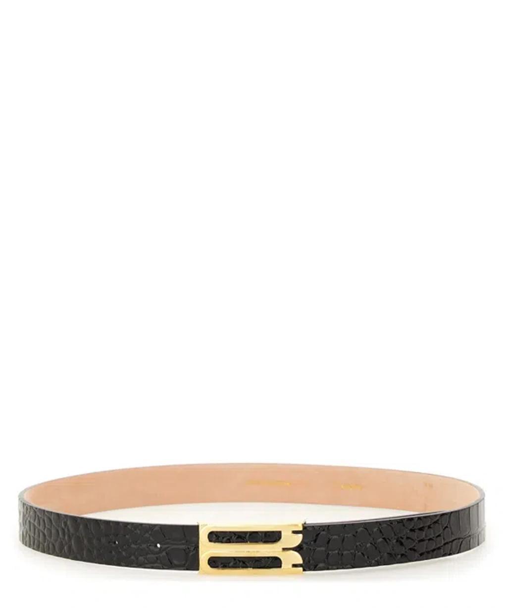 Belt With Logo In Black Product Image