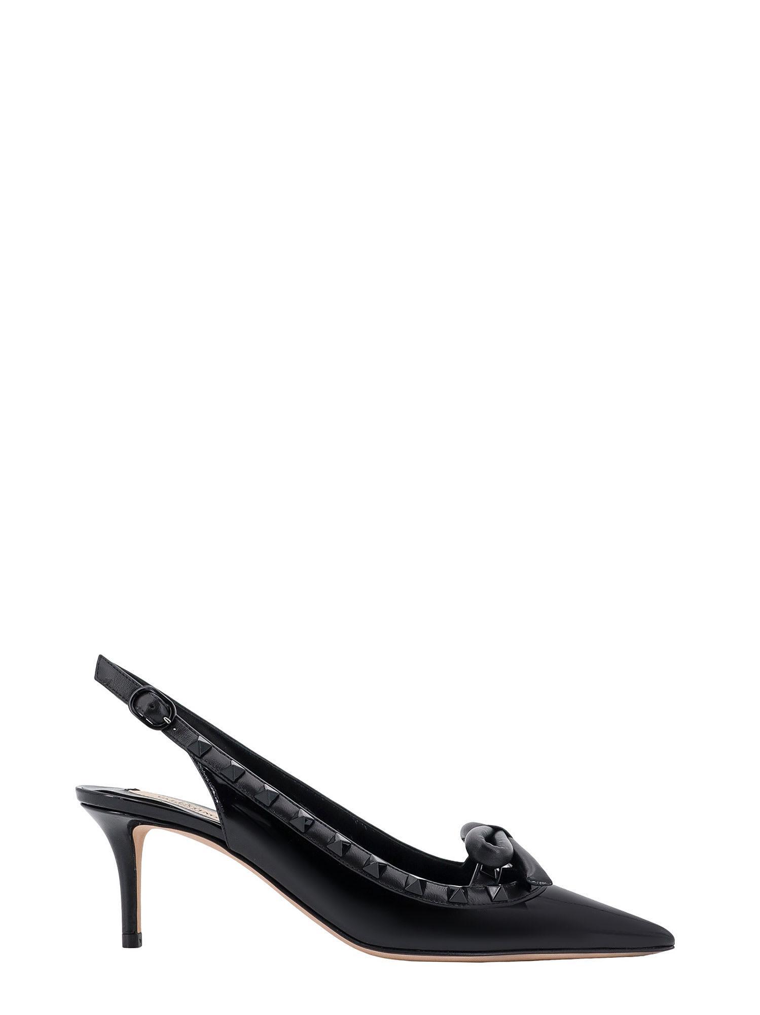 Rockstud Bow Slingback In Black product image