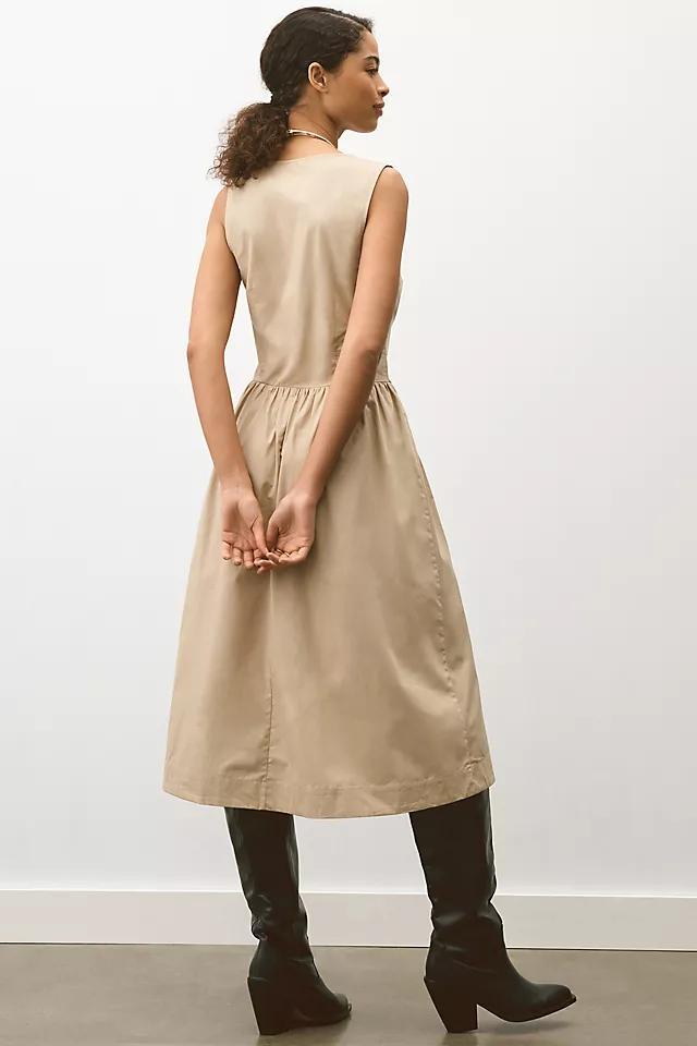 Maeve Sleeveless Drop-Waist Midi Dress Product Image