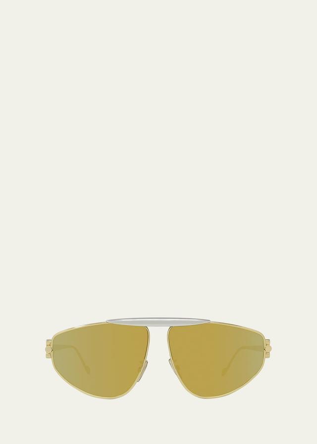 Mens Metal Anagram 61MM Pilot Sunglasses Product Image