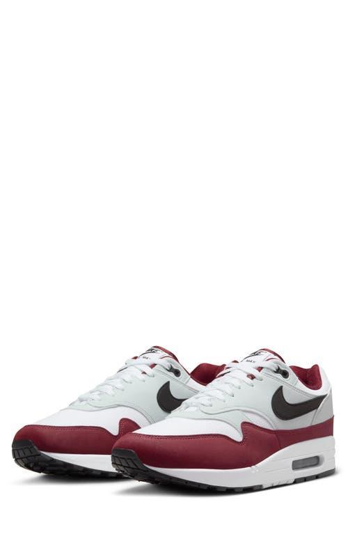 Air Max 1 Sneaker In White/black/team Red Product Image