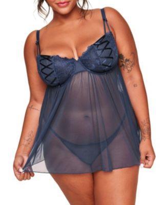 Ismelka Womens Plus-Size Unlined Babydoll Lingerie Product Image