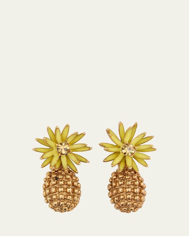 Oscar de la Renta Flower Cactus Drop Earrings Product Image