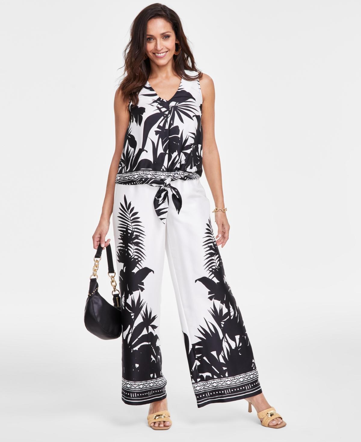 Women's Printed Wide-Leg Pants, Created for Macy's Product Image