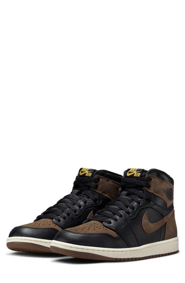 JORDAN Men's Air  1 Retro High Og Shoes In Brown/black/gold Product Image