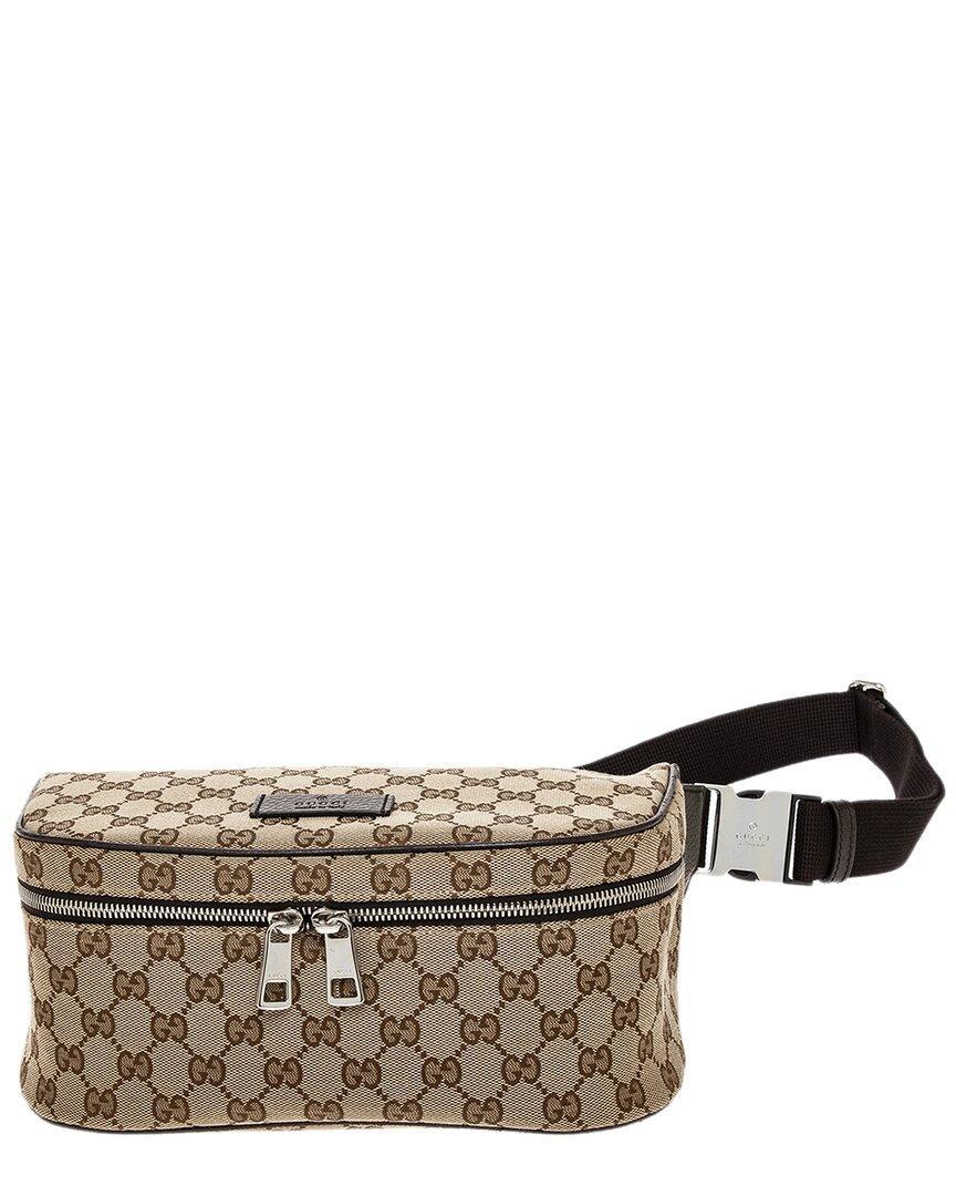 Gg Supreme Canvas & Leather Crossbody Belt Bag In Beige Product Image