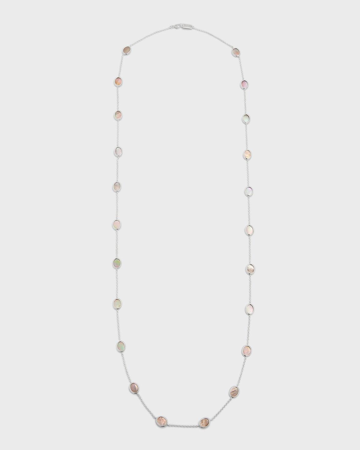 Sterling Silver Polished Rock Candy Long Confetti Necklace Product Image