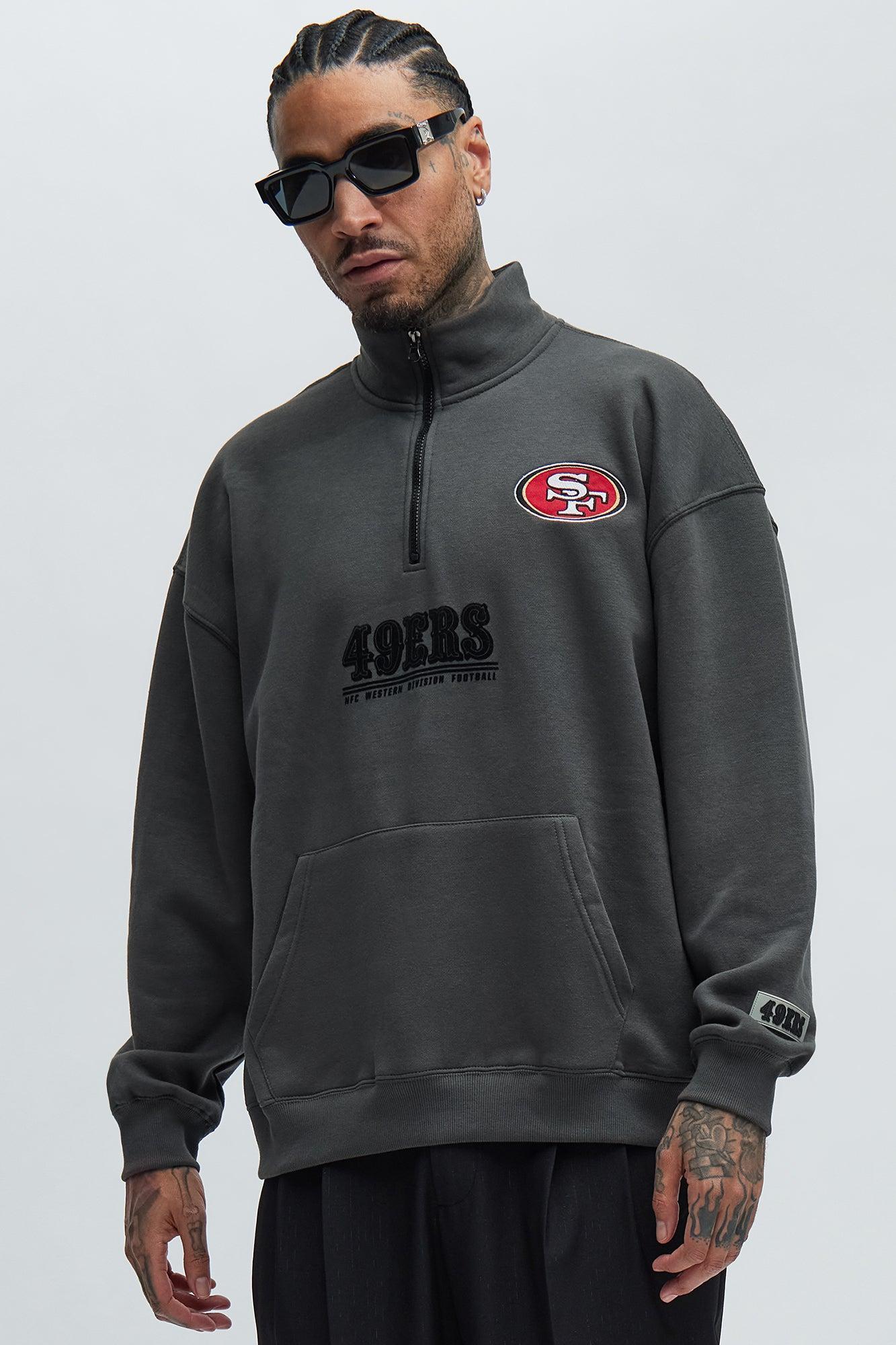 49ers Essential Quarter Zip Sweatershirt - Grey/combo Product Image