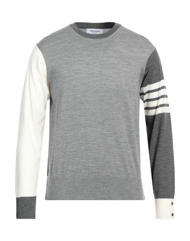 THOM BROWNE Man Sweater Grey Size 3 Wool Product Image