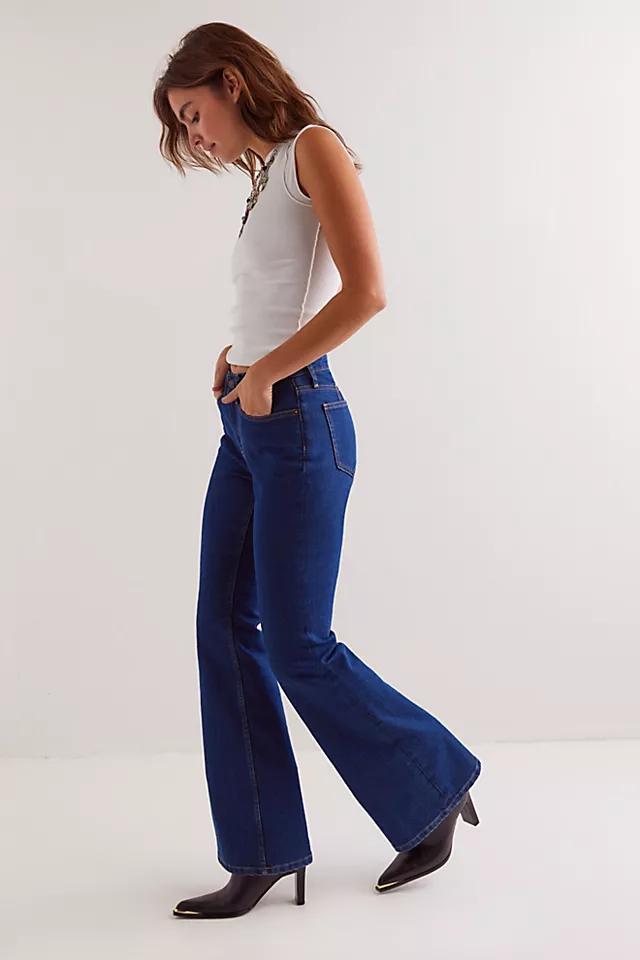 CRVY Vintage High-Rise Flare Jeans Product Image