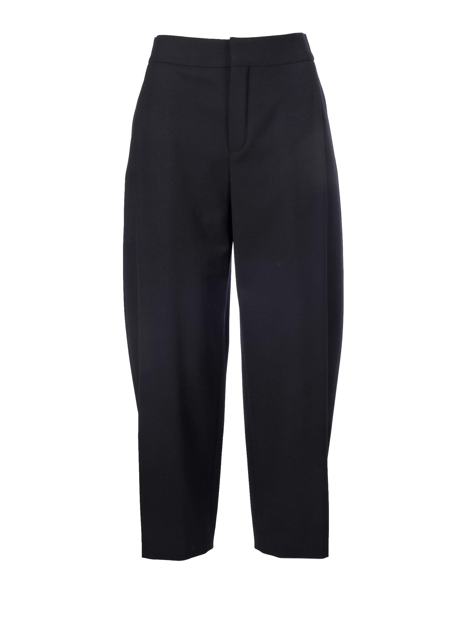 CHLOÉ Chloe Blue Cropped Carrot Trousers product image