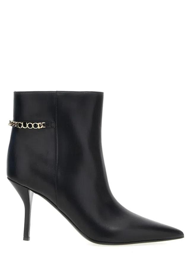 Woman Black Leather Signoria Ankle Boots Product Image