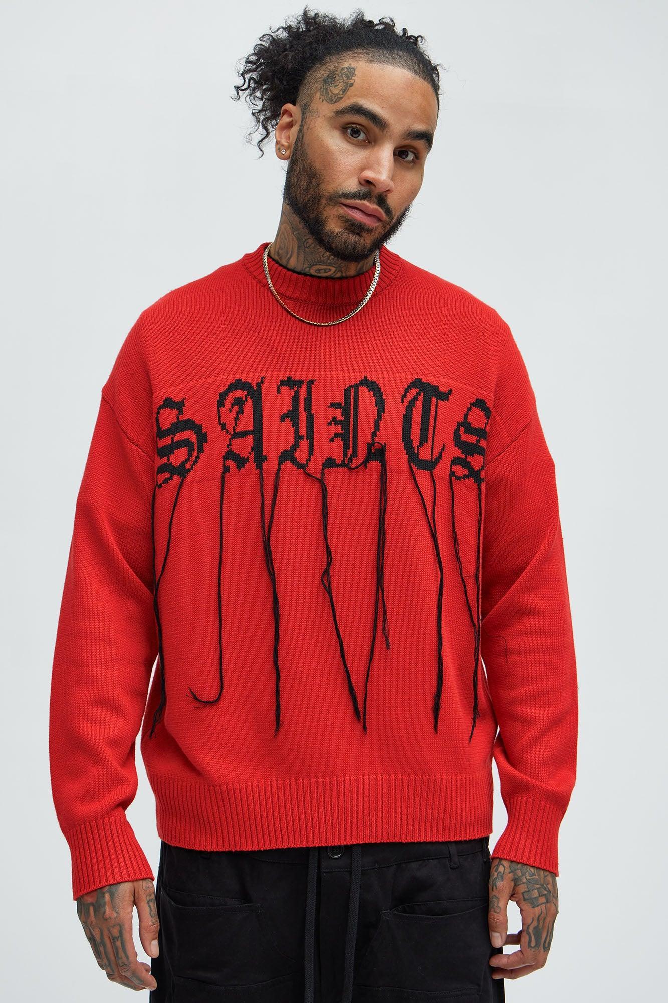 Saints Crewneck Sweater - Red/combo Product Image