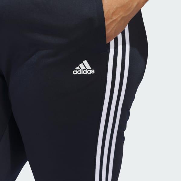 Essentials Warm-Up Slim Tapered 3-Stripes Track Pants (Plus Size) Product Image