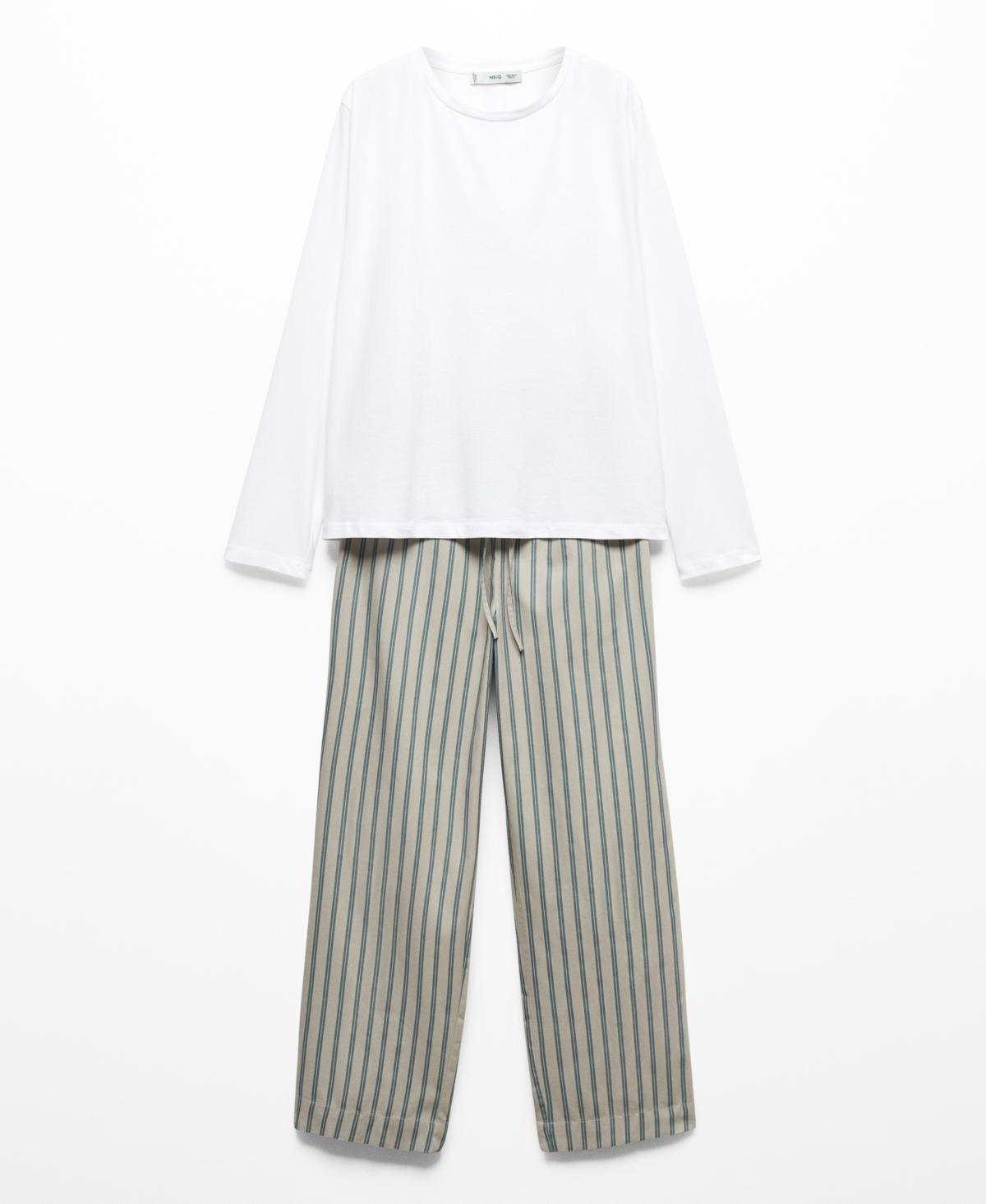 MANGO Stripe Cotton Pajamas Product Image