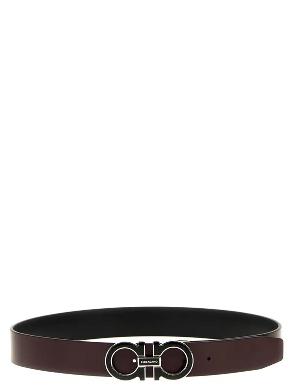 FERRAGAMO Gancini Reversible Belt In Multicolor Product Image