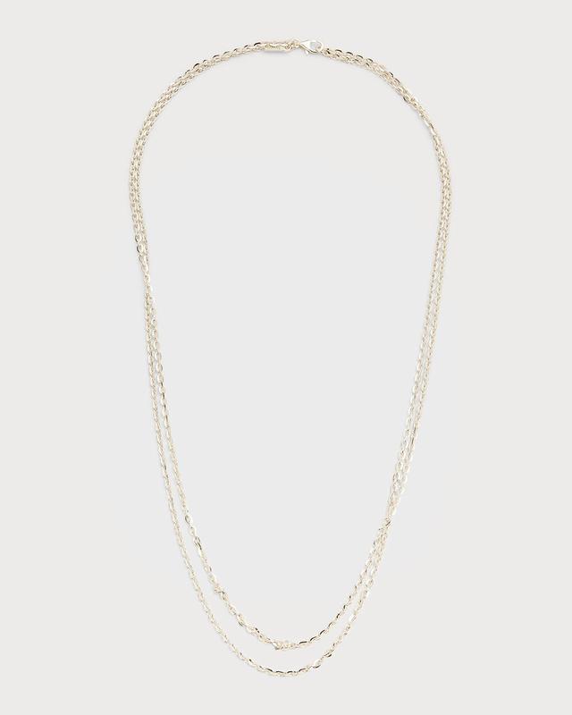 Mens Ice Double Chain Necklace, 22L Product Image