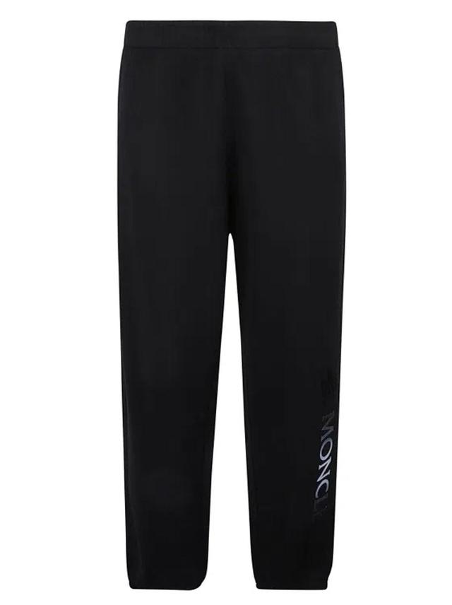 MONCLER Logo Print Track Pants In Black Product Image